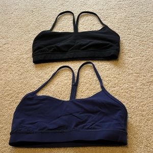 Lululemon flow y bras! Selling both together. Great condition. Size 8.